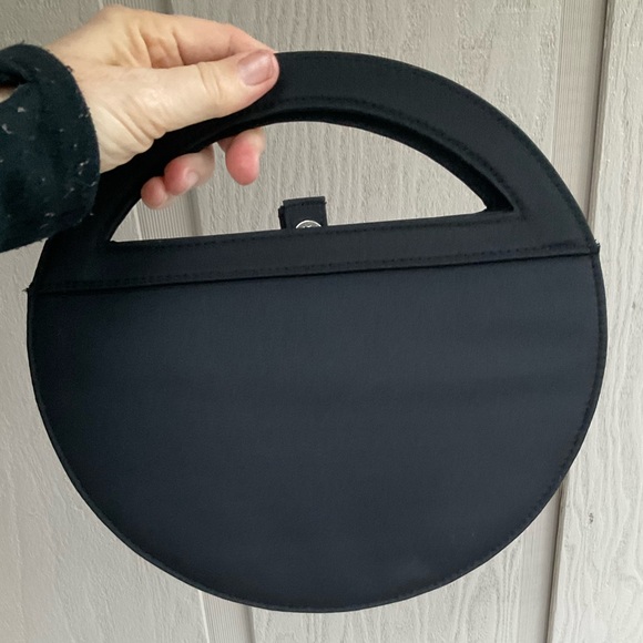 Nolita round cut out handle brocade colorful asian fabric modern purse bag - Picture 5 of 15